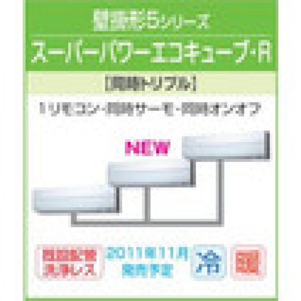 画像1: 東芝　壁掛形　三相２００Ｖ　同時トリプル　スーパーパワーエコキューブ (1)