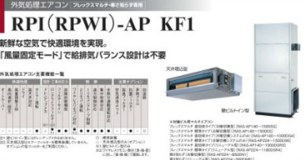 画像1: 日立 ビル用マルチエアコン 室内ユニット 外気処理エアコン（フレックスマルチ・寒さしらず専用）【RPWI-AP224KF1】 (1)