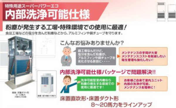 画像1: 東芝　設備用・工場用・産業用エアコン　特殊用途スーパーパワーエコ 内部洗浄可能仕様 【RPA-AP2804HQ】 (1)